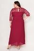 Picture of PLUS SIZE SCALLOPED LACE V NECK DRESS